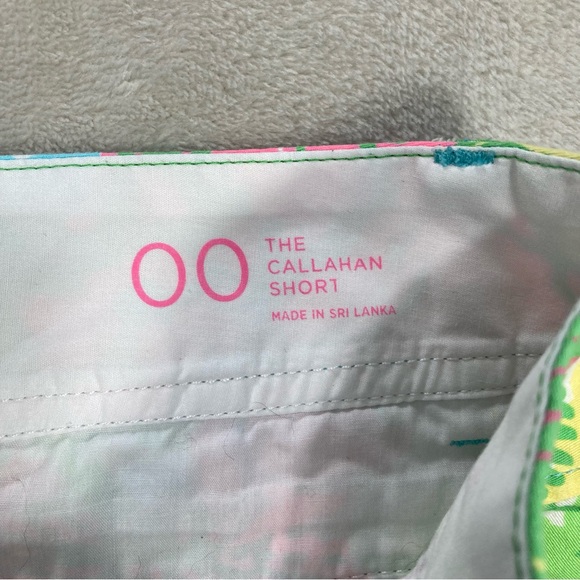 Lilly Pulitzer The Callahan Short Floral Green Pink Women's Sz 00 - Picture 9 of 14